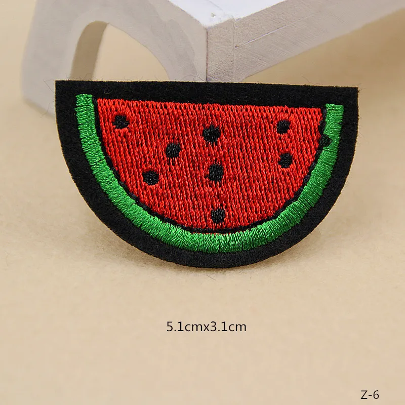 Cute 1pc Cherry Watermelon Strawberry Pineapple Avocado Fruit Embroidery Patches for Clothing Iron on Clothes Appliques Badge