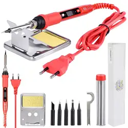 JCD Electric Soldering Iron 220V 80W LCD Adjustable Temperature Welding Solder station elektrik soldering iron Tips kits Tool