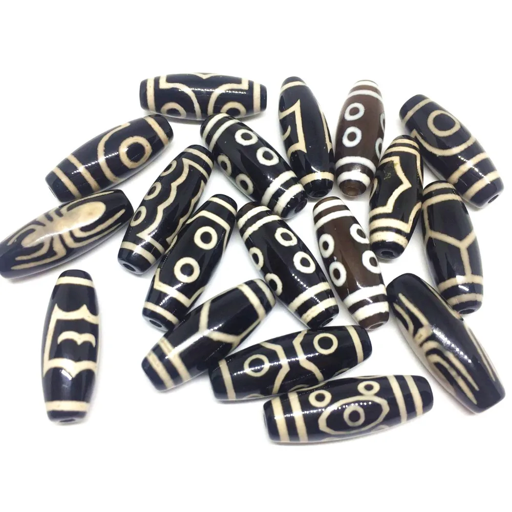 1PC Magic Stone Special Patterns Dzi Beads 7Eyes/10 Eyes/11eyes/Spider Black and white color high quality