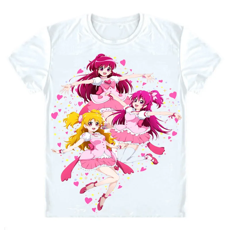 Fresh Pretty Cure T-Shirts Multi-style Short Sleeve Shirts Fresh Precure Glitter Force Eas Momozono Tart Inori Yamabuki Shirt