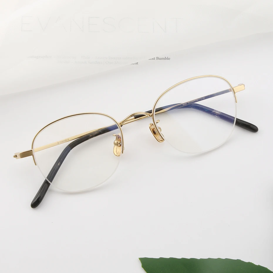 New arrived hot sale high quality Retro pure titanium full rim spectacles eyeglasses frame prescription glasses  H0602