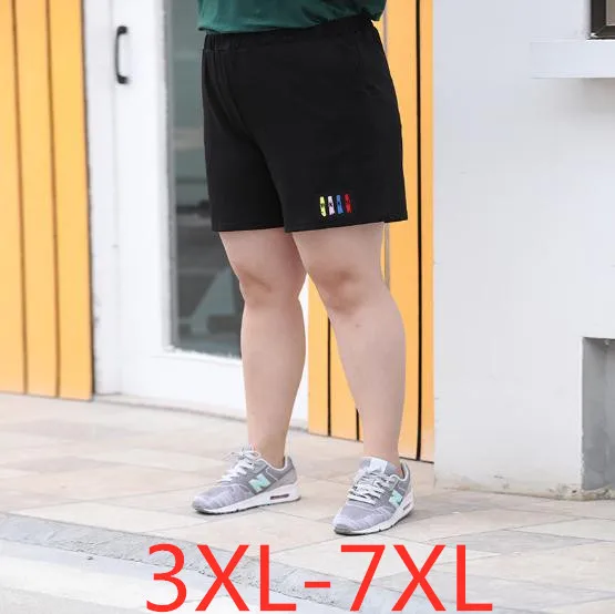 

New Summer Plus Size Women Clothing Shorts For Women Casual Loose Cotton Elastic High Waist Large Size Wowan Black Shorts -