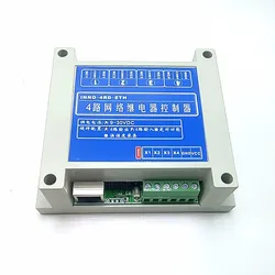 イーサネットリレー 4-ウェイネットワークリレースイッチイーサネットインターネット MODBUS TCP リレー温度と湿度