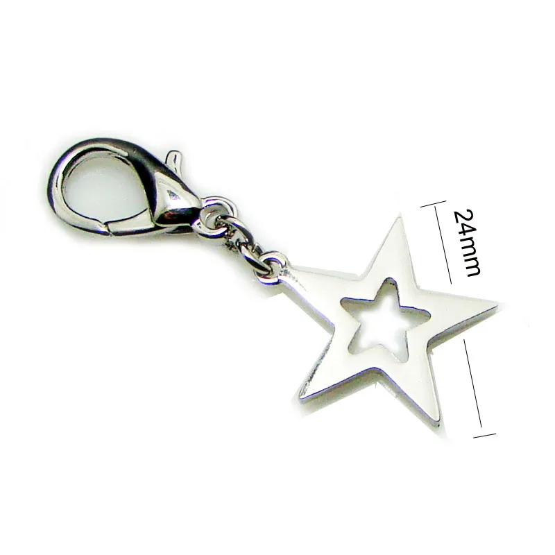 

Новый металлический полый 24 мм Звездный очаровательный ошейник для питомцев, украшение для собак, ювелирные аксессуары с большой застежкой на лобстер, 60 шт., бесплатная доставка