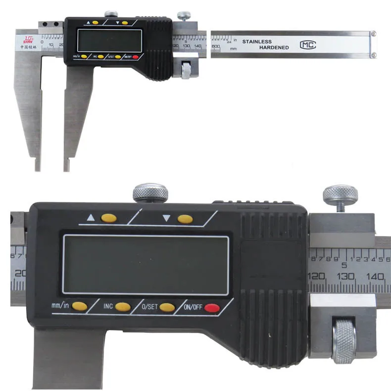Imagem -02 - Medidor Eletrônico de 0500 mm 20 Polegadas para Trabalho Pesado Calibre Vernier Digital Ferramenta de Medição com Ponta de Mandíbula