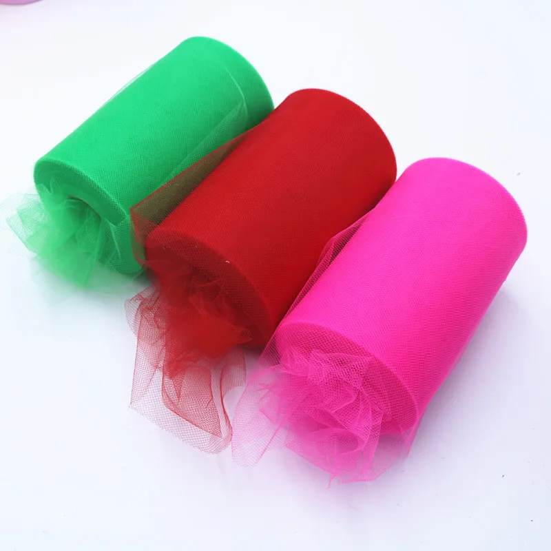 Tulle Roll 15cm 100Yard Organza Fabric Spool Tutu Party Birthday Gift Wrap Wedding Decoration Christmas Favors Event Supplies