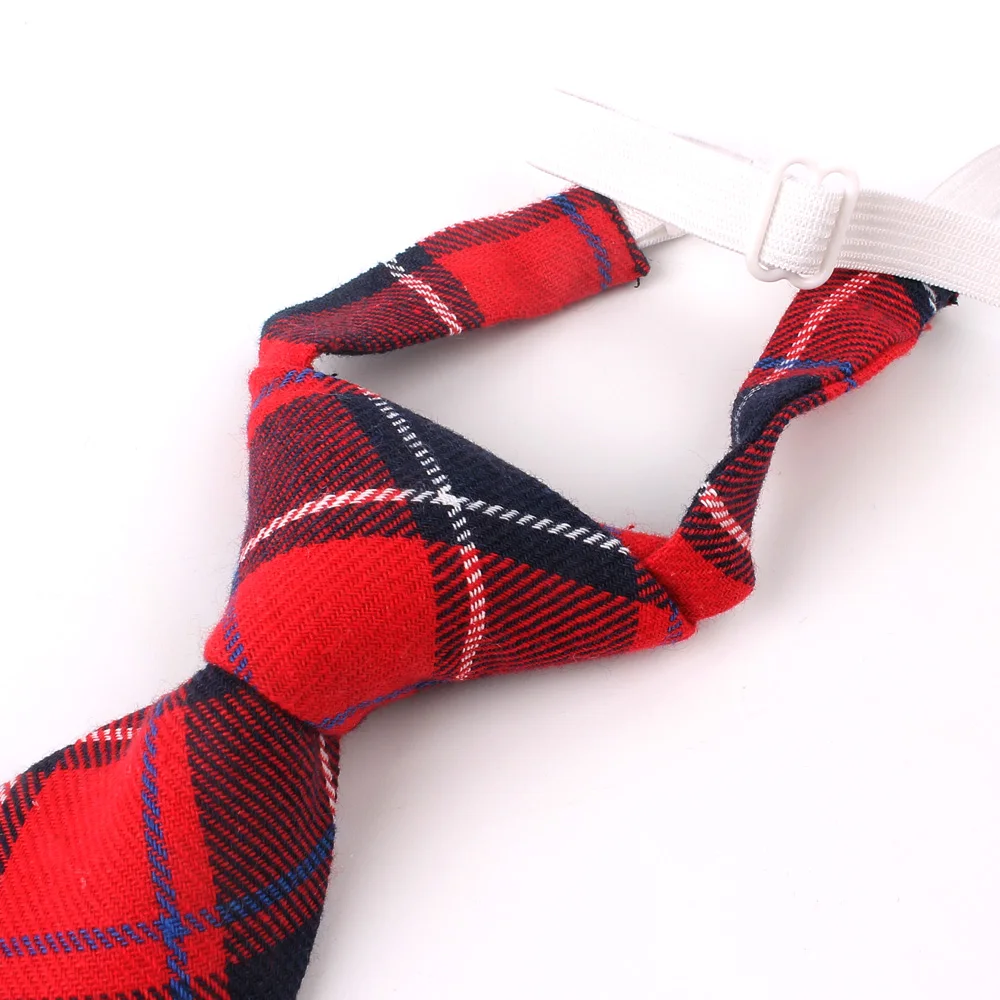 Fashion Women Neck Tie for Christmas Cotton Boys Girls Ties Slim Plaid Necktie For Gifts Casual Novelty Tie Rubber Neckties