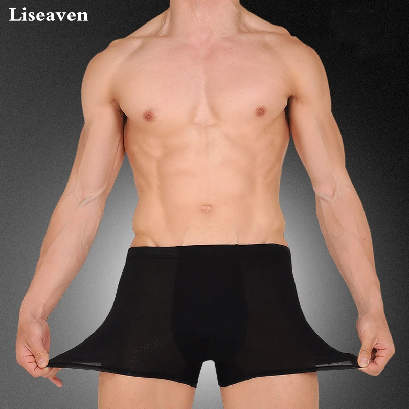 10pcs/lot Liseaven Mens Boxers Bamboo Fiber Underwear Men Boxer Shorts men's underwear Male Panties