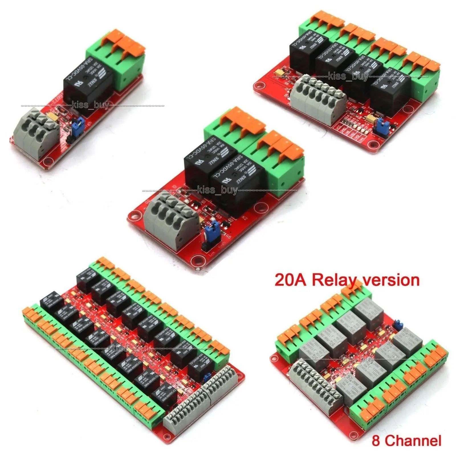 1/2/4/8/16 Channel 20A Relay Control Module high / low level 1ch 2ch 4ch 8ch 16ch Controller 5v for UNO R3 Raspberry Pi b+ 3b