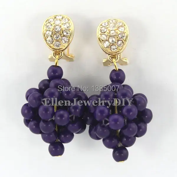 

Dark Purple beautiful Beads Earrings,Nigerian beautiful Earrings Bridesmaid Earrings Wedding Gift African Bridal Jewelry