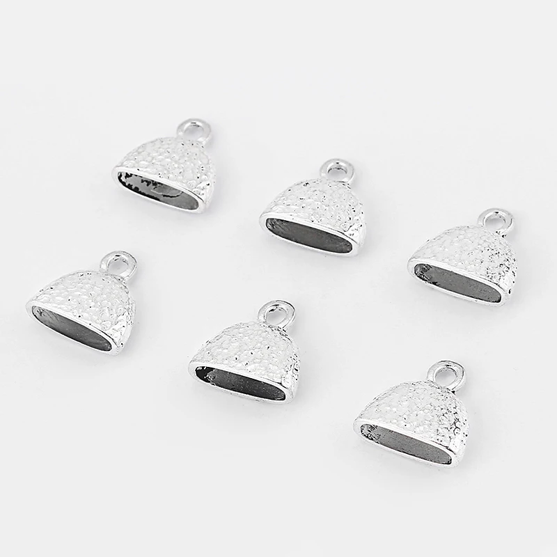 5pcs End Caps Findings Fit Flat Leather Cord DIY Bracelets Connectors Making Findings 17x5mm