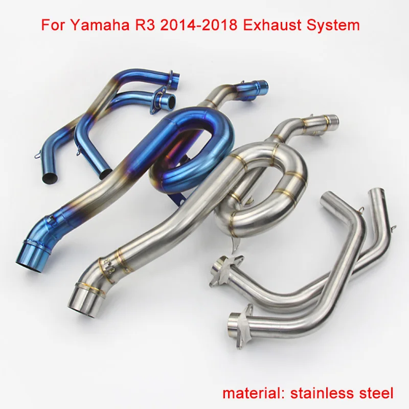 Motorcycle Stainless Full Exhaust System Delete Replace Original Silp On 51mm Head Exhaust Muffler Pipe Modified For Yamaha R3