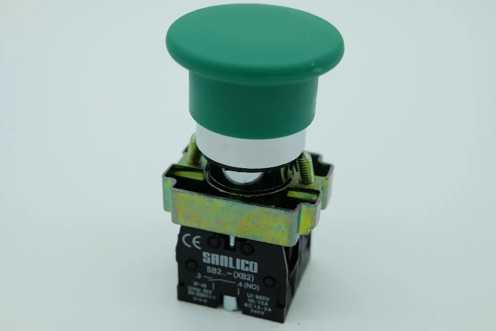 Metal Emergency Stop Mushroom Head Push Button Switch SB2 LA68B XB2BC42 BC45 Momentary Spring Return Ø22mm