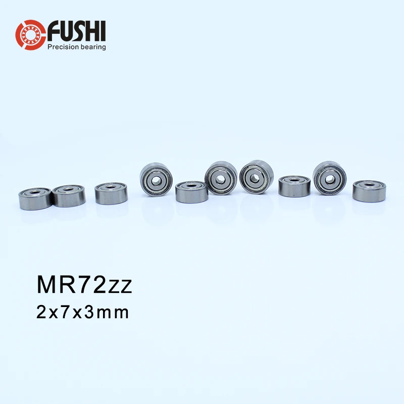 

MR72ZZ Bearing ABEC-1 (10PCS) 2*7*3 mm Miniature MR72 ZZ Ball Bearings WML2007 ZZX R-720ZZ Y03