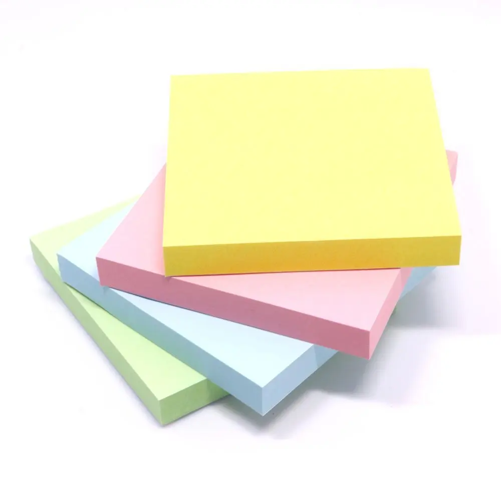 2Pcs Multi Colors Choose 7.6x7.6cm Sticky Notes Posted Self-Adhesive Paper Notes Facilitated Stickers Notepads