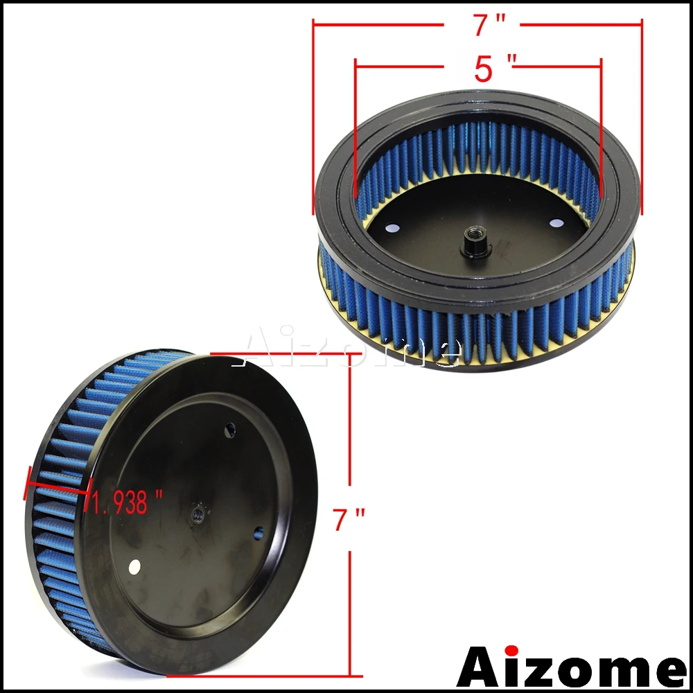Motorcycle Replacement Air Filter For Harley Stage 1989-1998 Round Air Filter Air Cleaner Kit