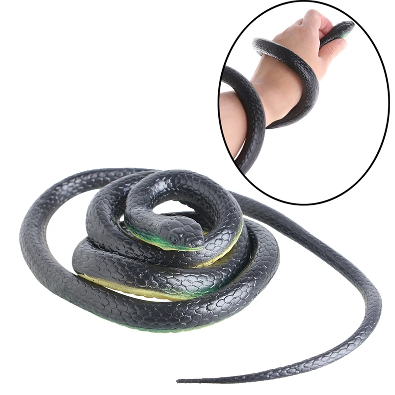 

130cm Realistic Plastic Tricky Toy Fake Snakes Garden Props Joke Prank Halloween W30