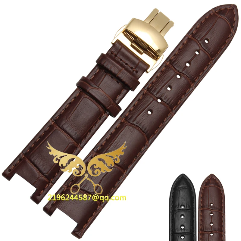 20*11MM 22*13mm High quality Genuine leather cowhide  Watch strap for GC with stainless steel buckle free shipping