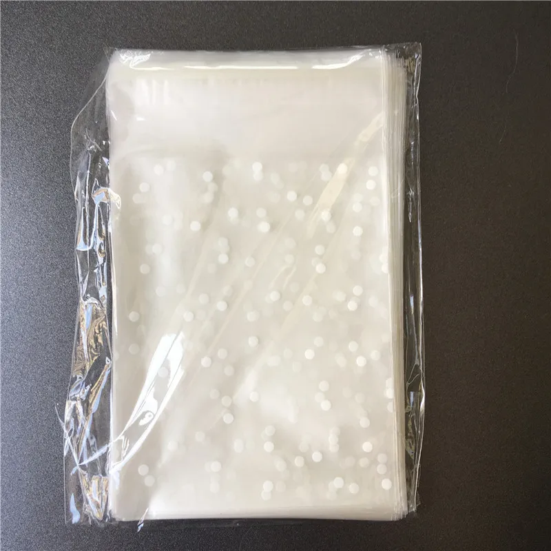 100pcs 5 size White Dots Transparent Frosted Plastic Wedding Cookie Candy Bag Christmas Birthday Party Wedding Gift Bag