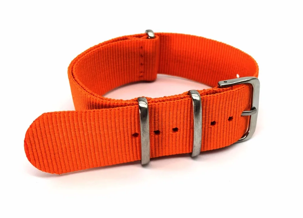 Nylon Strap 18MM 20MM 22MM 24MM Orange Canvas Strap New Men\'s and Women\'s Watchbands