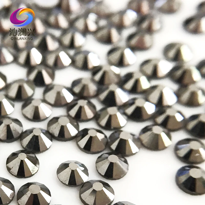 SS3-SS34 Mineral Grey Color Non HotFix Flatback Top-level Glass Crystal 3D Nail Art Rhinestones Diy Decorations MFKH