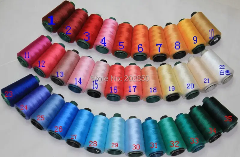 Sewing Machine Polyester Threads/Hand Sewing Thread,40S/2,3000Yards/Pc(Spool),90G/Pc,2Pcs/Lot,High Tenacity,Good Quality!