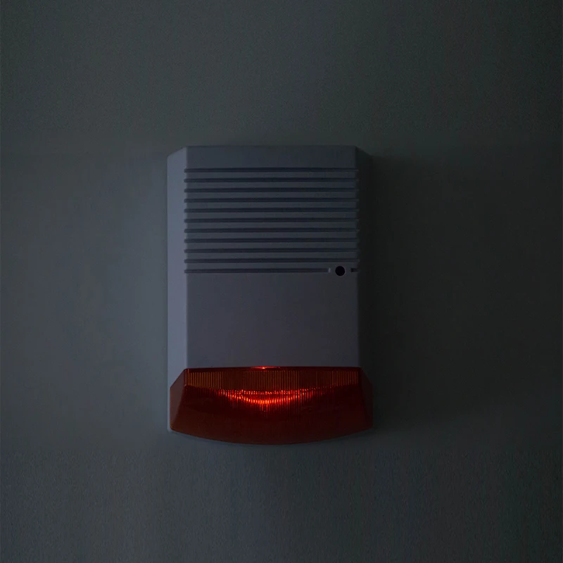 Sistema de alarma antirrobo de seguridad para el hogar, sirena estroboscópica impermeable con luz de Flash roja, alerta Led infrarroja para