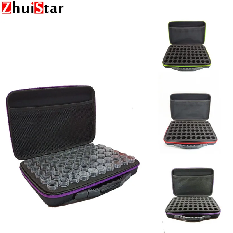 60 Bottles Diamond storage box New Diamond embroidery diamond painting tool Drill Storage Hand bag Zipper Design