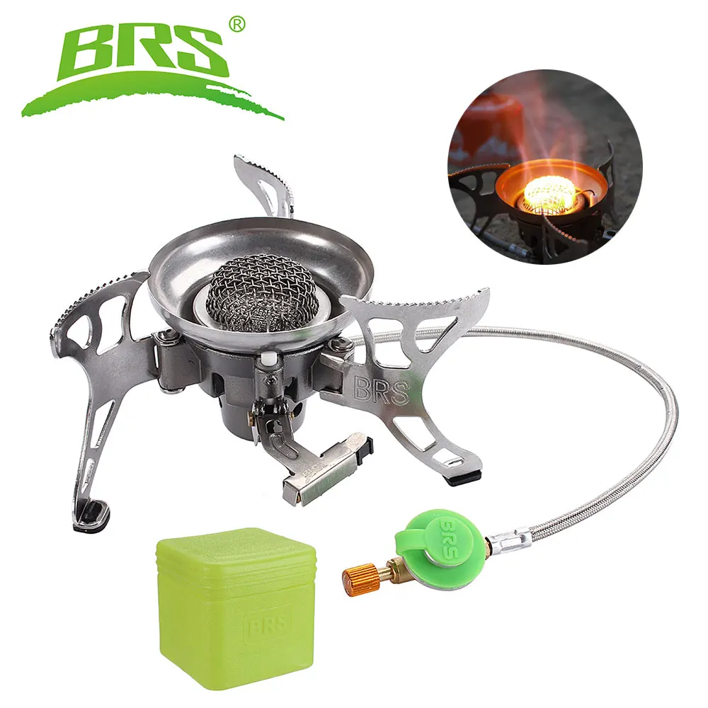 

BRS Gas Stove Burner Ultralight Portable Collapsible Windproof Outdoor Gas Camp Stove Cookware for Picnic Camping Hiking BRS-15