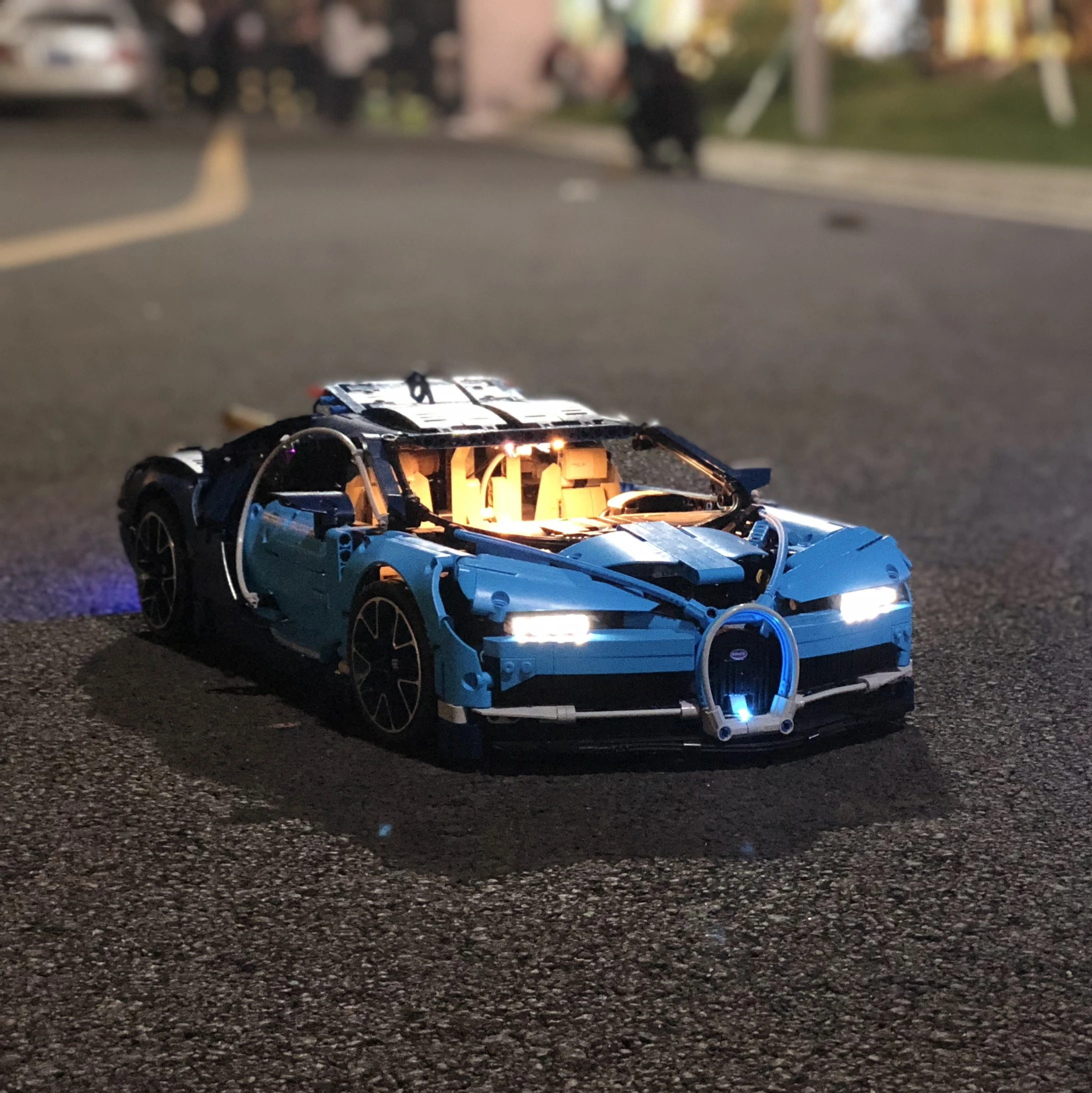 Suporte de exibição moc para motor de controle remoto, conjunto de luz led para chiron, compatível com lego 42083 20086, blocos de construção moc