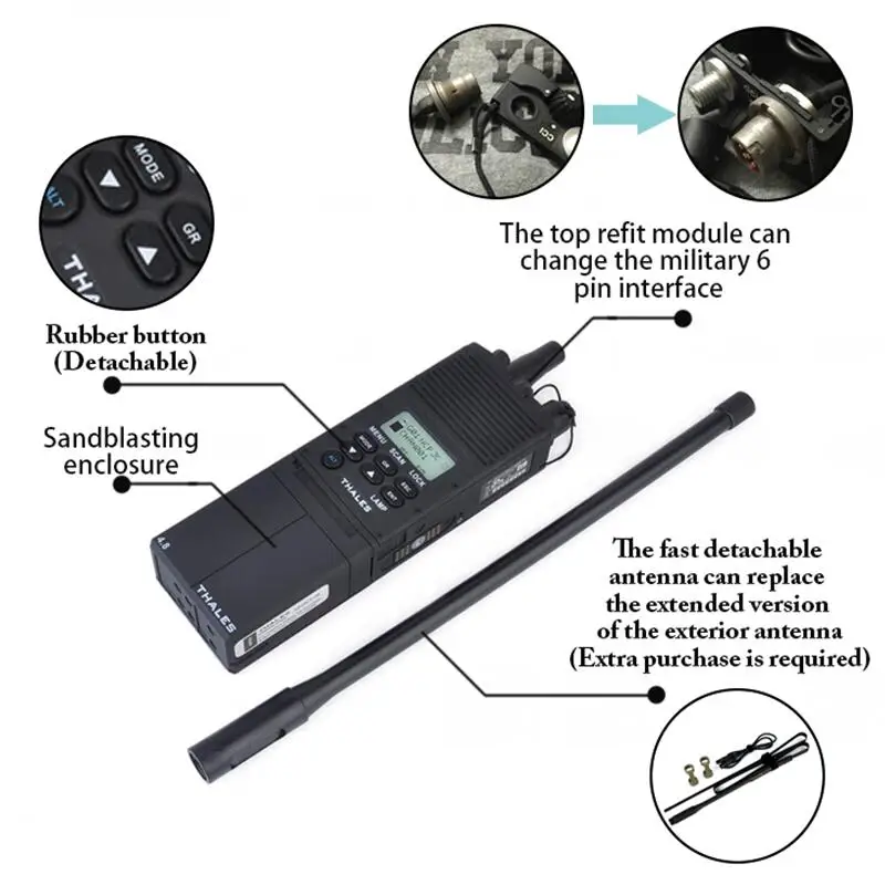 Z-Tactical AN/PRC-148 Multiband Inter/Intra Team Radio Case (MBITR) Z022 for Wargame Cosplay Paintball Military Dummy Black