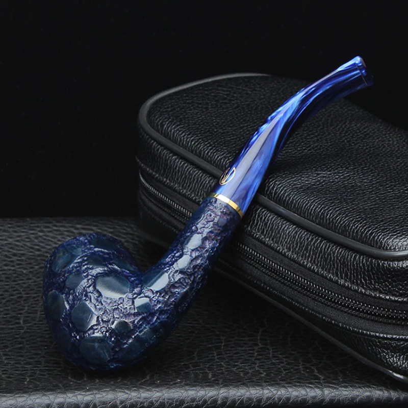 Imagem -05 - Savinelli-briar Azul Crocodilo Padrão Tubo para Fumar Presente do Dia dos Pais para Ele