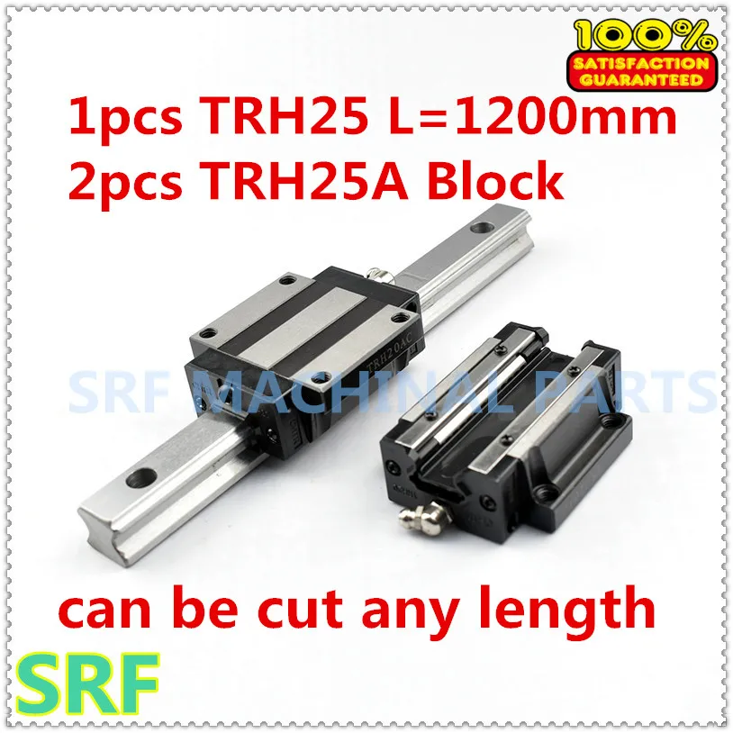 

High quality 1pcs Linear guide rail TRH25 L=1200mm Linear rail with 2pcs TRH25A Flange slide blocks for CNC part