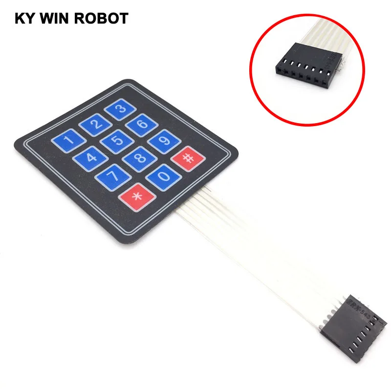 3X4 Matrix Keyboard For Arduino Array Module 12 Key Membrane Switch Expansion Keypad Panel 3*4 Control Microprocessor AVR