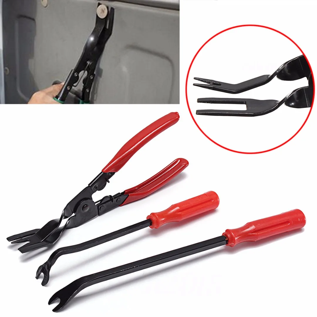 

3pcs/set Car Door Trim Rivets Clips Pliers & Fastener Remover Puller Tool Kit Hand tools