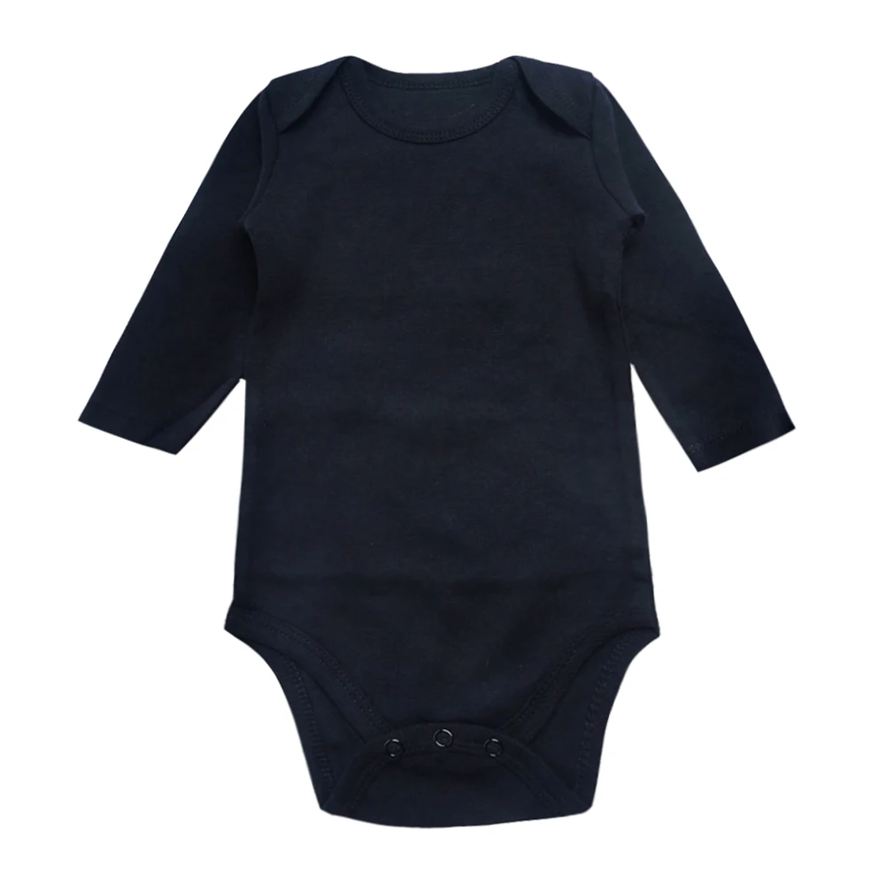 Newborn Baby Bodysuit Black 3 Pack 100% Cotton Long Sleeve Place Unisex Baby Bodysuits for Boys Girls 0-12 Months Infant Clothes