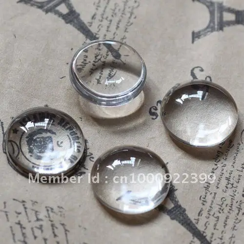 

Free Shipping - 15mm Clear Glass Domes Cabochon Hemisphere Cameo Cover Cabs for Circle Jewelry Diy Findings Settings Wholesale