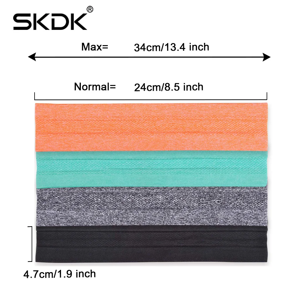 SKDK 1Pc Sweatband Elastic Yoga Running Fitness Sweat band Headband Hair Bands Head Prevent Sweat Band Sports Equipment