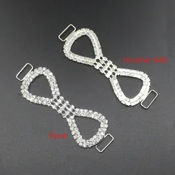 Metal Chain Buttons for Swimwear, Rhinestone Bikini Buckle, Swimwear Connectors, Factory Charm, 4Pcs