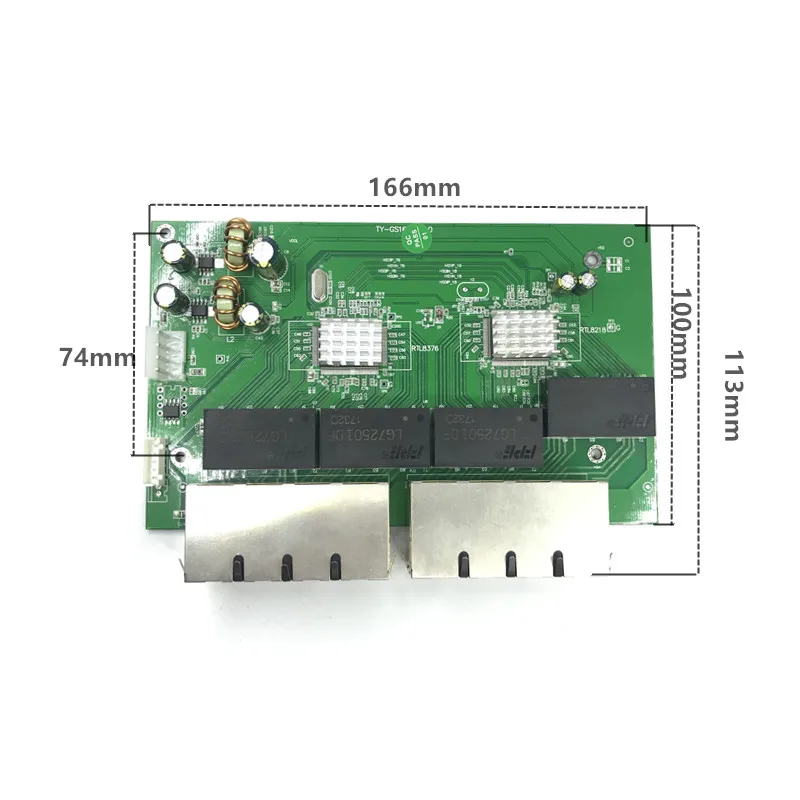 Imagem -05 - Oem Novo Modelo de Interruptor Ethernet Rj45 16 Portas 10 100 1000mbps Hub Lan 16 Portas Placa-mãe