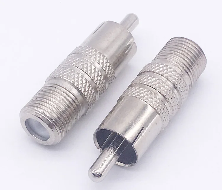 

100pcs RCA Male Plug to F Type Video Coaxial Coax Jack Female Jack Straight Adapter Connector TV Cable Coupler