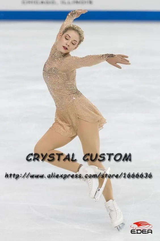 Custom Girls Figure Skating Dresses Graceful New Brand Ice Skating Dresses For Competition DR4376