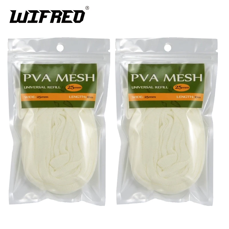 Wifreo 2 X 25MM X 10M Premium Universal PVA Mesh Refill Economy Bulk Package for Carp Fishing System Retail & Wholesale