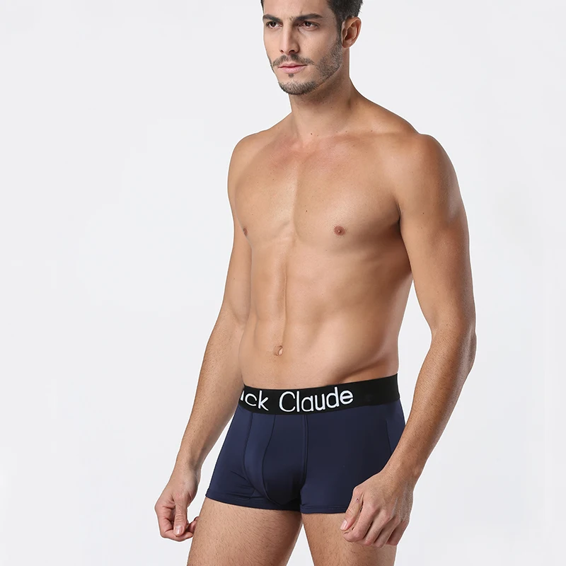 Calzoncillos bóxer de bambú para Hombre, ropa interior Sexy, pantalones cortos, ropa de dormir