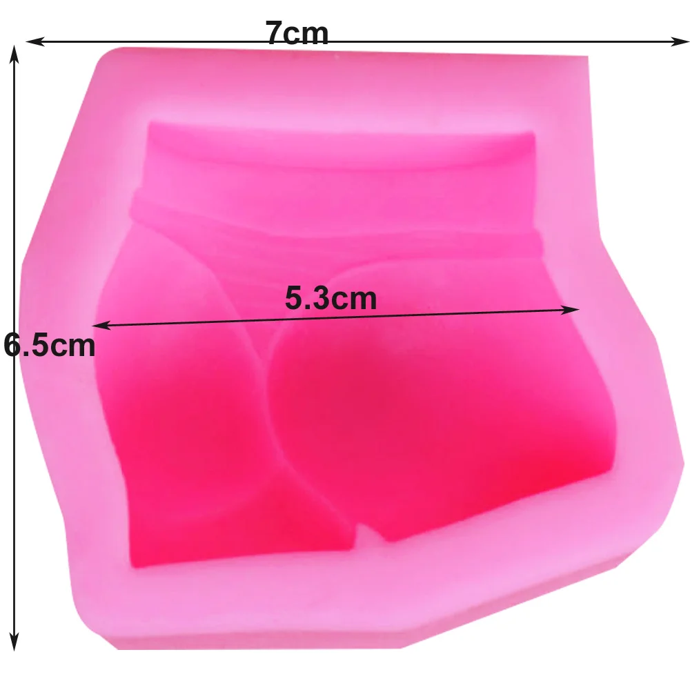 S080 Body Butt Candle Silicone Mold Bikini Shorts Fondant Chocolate Candy Crystal Epoxy Clay Plaster Soap Wax Moulds Cake Tools