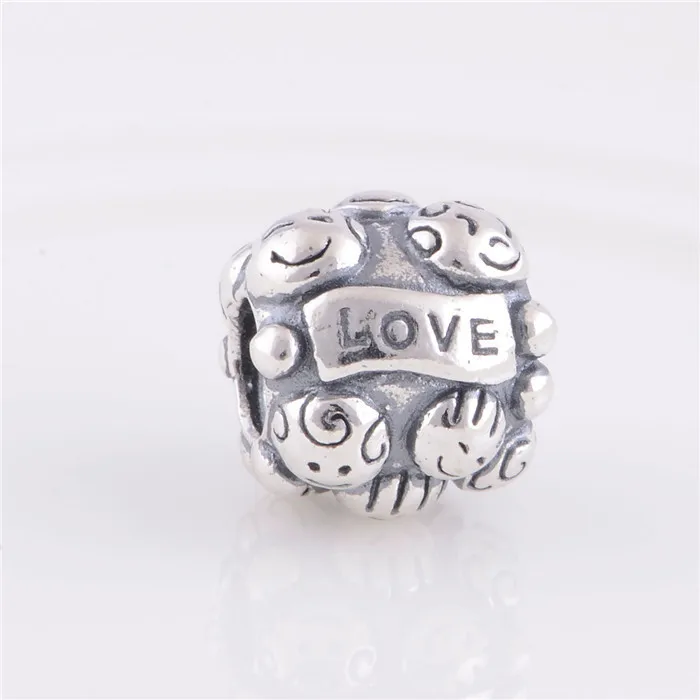 

Vintage Original 925 Sterling Silver Love & Family Thread Charms Beads Fits Pandora Bracelets & Bangle Diy Jewelry Making LW224