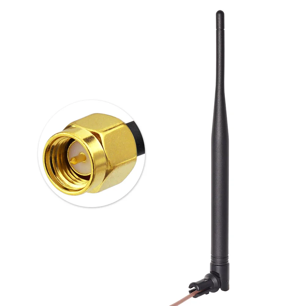 

Eightwood 2.4G 3dbi SMA Plug Male Antenna Aerial Wifi Omni Directional Wireless Signal Booster Amplifier Modem RG316 Cable 56cm