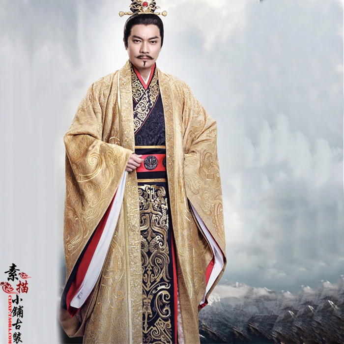 Emperor HuiWang of Qin Dynasty Hanfu Costume Delicate Embroidery Costume for 2016 Newest TV Play Si Mei Ren Song of Phoenix