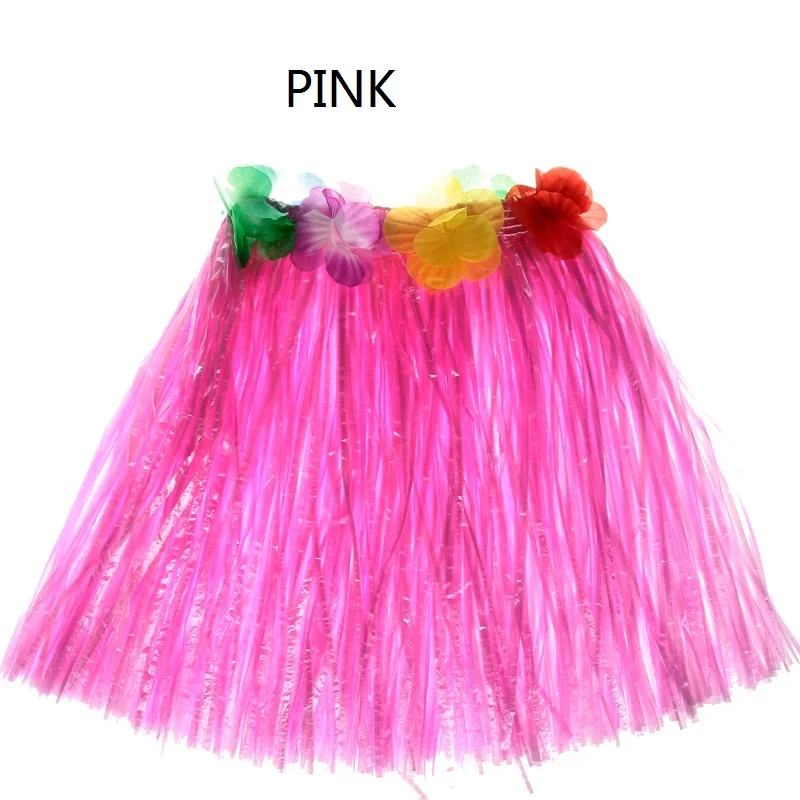 Plastic Fibers Women Grass Skirts Hula Skirt Hawaiian Costumes 30CM/40/CM60CM/80cm Ladies Dress Up Festive & Party Supplies