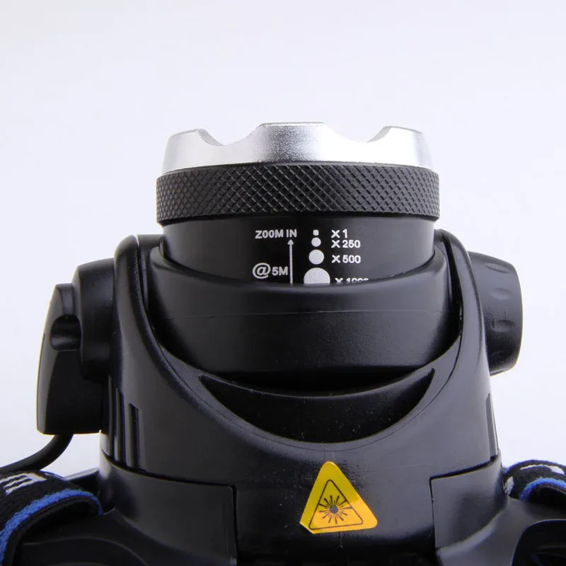 Waterproof T6 LED Headlight Head Lamp Zoom Headlamp + 4 x 2500mAh 1.2V AA Ni-MH Rechargeable Battery